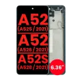 OLED Assembly With Frame For Samsung Galaxy A52 4G (A525 / 2021) / A52 5G (A526 / 2021) / A52S 5G (A528 / 2021) (6.36") (Aftermarket Plus) (Awesome Blue)