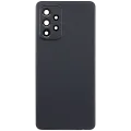 Back Cover Glass With Camera Lens For Samsung Galaxy A52 4G (A525 / 2021) (Aftermarket Plus) (Black)