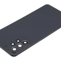 Back Cover Glass With Camera Lens For Samsung Galaxy A52 4G (A525 / 2021) (Aftermarket Plus) (Black)