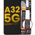 Дисплейний модуль (LCD) з рамкою для Samsung Galaxy A32 5G (A326F/B/M / 2021) (International Dual Sim Model) (Service Pack) (Awesome Black)