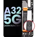 Дисплейний модуль (LCD) з рамкою для Samsung Galaxy A32 5G (A326F/B/M / 2021) (International Dual Sim Model) (Service Pack) (Awesome Black)