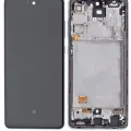 OLED Assembly With Frame For Samsung Galaxy A72 (A725 / 2021) (Refurbished) (Awesome Black)