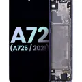 OLED Assembly With Frame For Samsung Galaxy A72 (A725 / 2021) (Service Pack) (Awesome Violet)