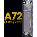 OLED Assembly With Frame For Samsung Galaxy A72 (A725 / 2021) (Refurbished) (Awesome Violet)