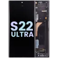 Дисплейний модуль (OLED) з рамкою для Samsung Galaxy S22 Ultra 5G (Service Pack) (Phantom Black)