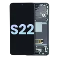 Дисплейний модуль (OLED) з рамкою для Samsung Galaxy S22 5G (Service Pack) (Phantom Black)