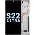 Дисплейний модуль (OLED) з рамкою для Samsung Galaxy S22 Ultra 5G (Service Pack) (Phantom White)