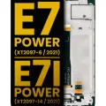 LCD Assembly With Frame For Motorola Moto E7 Power (XT2097-6 / 2021) (Refurbished) (Black)