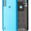 Back cover Glass For Motorola Moto E7 Power (XT2097-6 / 2021) (Tahiti Blue)