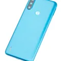 Back cover Glass For Motorola Moto E7 Power (XT2097-6 / 2021) (Tahiti Blue)