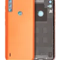 Back cover Glass For Motorola Moto E7 Power (XT2097-6 / 2021) (Coral Red)