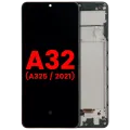 OLED Assembly With Frame For Samsung Galaxy A32 4G (A325 / 2021) (Aftermarket Plus) (Awesome Black)
