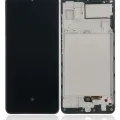 OLED Assembly With Frame For Samsung Galaxy A32 4G (A325 / 2021) (Aftermarket Plus) (Awesome Black)