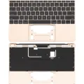 Top Case with Keyboard (ANSI US) and Microphone For MacBook 12" A1534 (2016-2017) (Used OEM Pull: Grade B/C) (Gold)