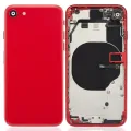 Back Housing W/ Small Components Pre-Installed For iPhone SE (2020) (No Logo) (Aftermarket Plus) (Red)