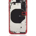 Back Housing W/ Small Components Pre-Installed For iPhone SE (2020) (No Logo) (Aftermarket Plus) (Red)