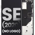 Back Housing W/ Small Components Pre-Installed For iPhone SE (2020) (No Logo) (Aftermarket Plus) (Black)