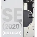 Back Housing W/ Small Components Pre-Installed For iPhone SE (2020) (No Logo) (Aftermarket Plus) (White)