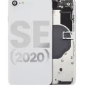 Back Housing W/ Small Components Pre-Installed For iPhone SE (2020) (No Logo) (Aftermarket Plus) (White)