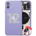 Задня кришка з дрібними деталями для iPhone 12 (US Version) (Used OEM Pull: Grade B) (фіолетовий)