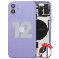 Задня кришка з дрібними деталями для iPhone 12 (US Version) (Used OEM Pull: Grade C) (фіолетовий)