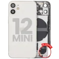 Back Housing W/ Small Parts For iPhone 12 Mini (US Version) (Used OEM Pull: Grade B) (White)