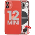 Back Housing W/ Small Parts For iPhone 12 Mini (US Version) (Used OEM Pull: Grade C) (Red)