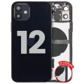 Back Housing W/ Small Parts For iPhone 12 (US Version) (Used OEM Pull: Grade A) (Black)