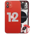 Back Housing W/ Small Parts For iPhone 12 (US Version) (Used OEM Pull: Grade A) (Red)