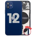 Back Housing W/ Small Parts For iPhone 12 (US Version) (Used OEM Pull: Grade B) (Blue)
