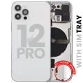Back Housing W/ Small Parts For iPhone 12 Pro (EU / Global Version) (Used OEM Pull: Grade A) (Silver)
