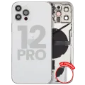 Back Housing W/ Small Parts For iPhone 12 Pro (US Version) (Used OEM Pull: Grade B) (Silver)