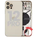 Back Housing W/ Small Parts For iPhone 12 Pro (US Version) (Used OEM Pull: Grade B) (Gold)