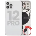 Back Housing W/ Small Parts For iPhone 12 Pro (US Version) (Used OEM Pull: Grade C) (Silver)