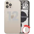 Back Housing W/ Small Parts For iPhone 12 Pro Max (US Version) (Used OEM Pull: Grade B) (Gold)