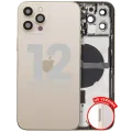 Back Housing W/ Small Parts For iPhone 12 Pro Max (US Version) (Used OEM Pull: Grade C) (Gold)