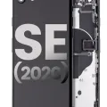 Back Housing W/ Small Components Pre-Installed For iPhone SE (2020) (Used OEM Pull: Grade B) (Black)