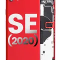 Back Housing W/ Small Components Pre-Installed For iPhone SE (2020) (Used OEM Pull: Grade B) (Red)