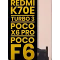 OLED Assembly Without Frame For Xiaomi Redmi K70E / Turbo 3 / Poco X6 Pro / Poco F6 (Refurbished) (All Colors)