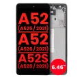 Дисплейний модуль (OLED) з рамкою для Samsung Galaxy A52 4G (A525 / 2021) / A52 5G (A526 / 2021) / A52S 5G (A528 / 2021) (6.46") (Aftermarket Plus) (Awesome Black)