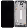 Дисплейний модуль (OLED) з рамкою для Samsung Galaxy A52 4G (A525 / 2021) / A52 5G (A526 / 2021) / A52S 5G (A528 / 2021) (6.46") (Aftermarket Plus) (Awesome Black)