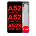 OLED Assembly With Frame For Samsung Galaxy A52 4G (A525 / 2021) / A52 5G (A526 / 2021) / A52S 5G (A528 / 2021) (6.46") (Aftermarket Plus) (Awesome Blue)