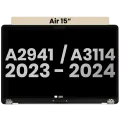 Complete LCD Display Assembly For MacBook Air 15" (A2941 / Mid 2023) / Air 15" (A3114 / Mid 2024) (Pre-installed Lid Angle Sensor cable) (Used OEM Pull: Grade A) (Starlight)