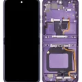Main OLED Assembly With Frame For Motorola Razr 2023 / Razr 40 (XT2323 / 2023) (Genuine OEM) (Grape Compote)