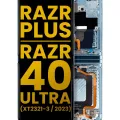 Inner OLED Assembly With Frame For Motorola Moto Razr Plus 2023 / Razr 40 Ultra (XT2321 / 2023) (Refurbished) (Glacier Blue)