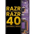 Main OLED Assembly With Frame For Motorola Razr 2023 / Razr 40 (XT2323 / 2023) (Refurbished) (Summer Lilac)