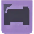 Bottom Back cover Glass For Motorola Razr / Razr 40 (XT2323 / 2023) (Genuine OEM) (Grape Compote)