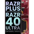 Inner OLED Assembly With Frame For Motorola Moto Razr Plus 2023 / Razr 40 Ultra (XT2321 / 2023) (Genuine OEM) (Viva Magenta)