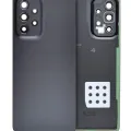 Back Cover Glass With Camera Lens For Samsung Galaxy A53 5G (A536 / 2022) (Service Pack) (Black)