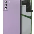 Back Cover Glass With Camera Lens For Samsung Galaxy S21 FE (Service Pack) (Lavender)